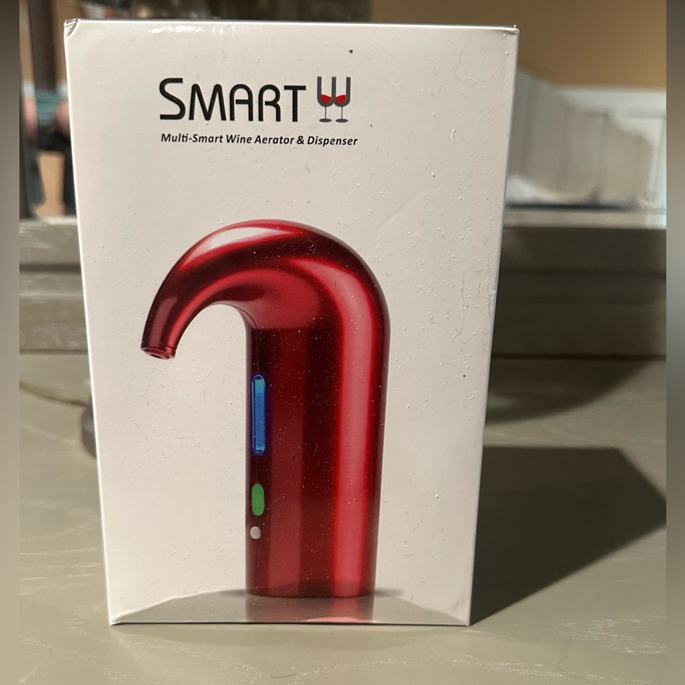 Red Smart Wine Aerator and Dispenser